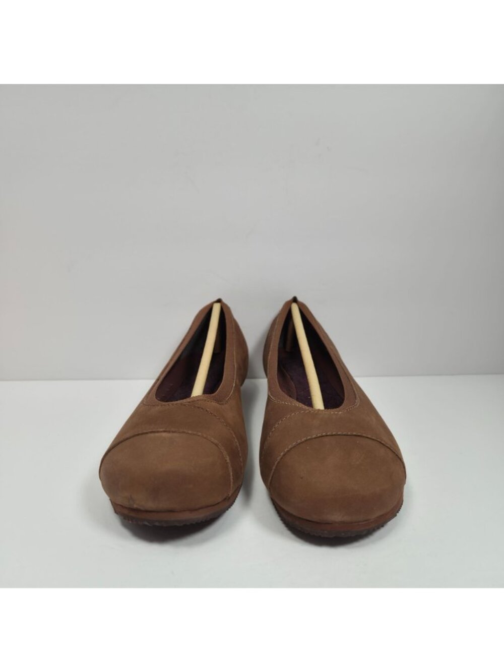 Mozo Aliso Women's Brown Chevre Leather Ballet Flats US Size 7 NWOT SAMPLE - Picture 3 of 7